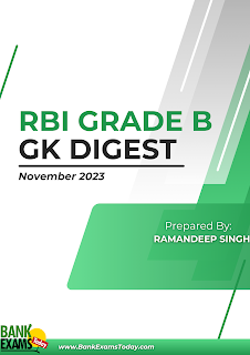 RBI Grade B GK Digest : November 2023
