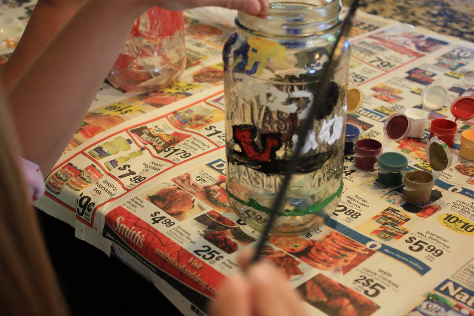 Glass jars drinking painting glass Painting