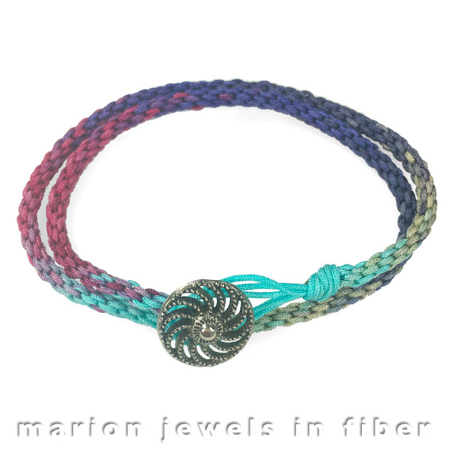 Space Dyed Chinese Knotting Cord Kumihimo Bracelet