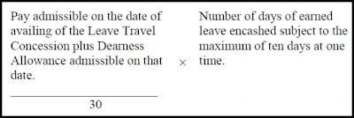 Formula to Calculate 10 days leave encashment