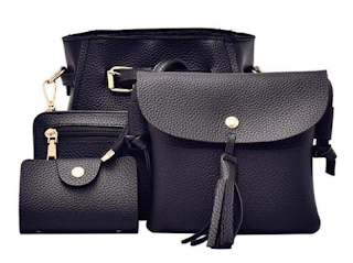 alisena 4pcs/set Women Fashion Composite Bag Handbag Wallet Shoulder Crossbody Bags