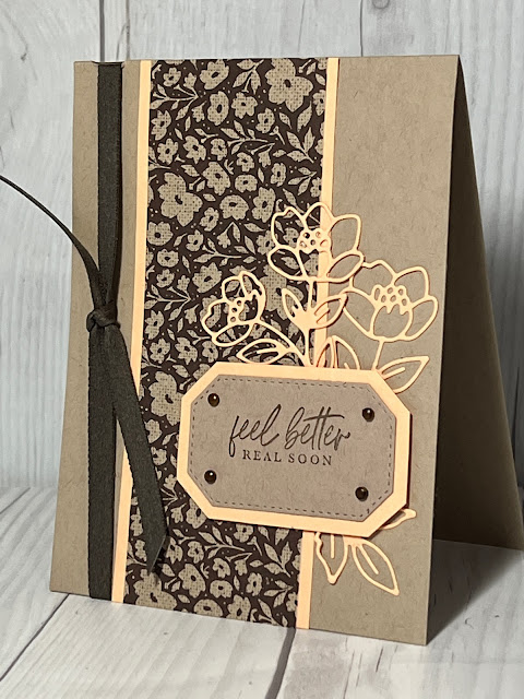Handmade floral get well card using the Stampin' Up! Abigail Rose Suite