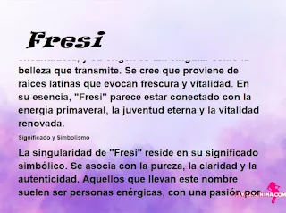 significado del nombre Fresi