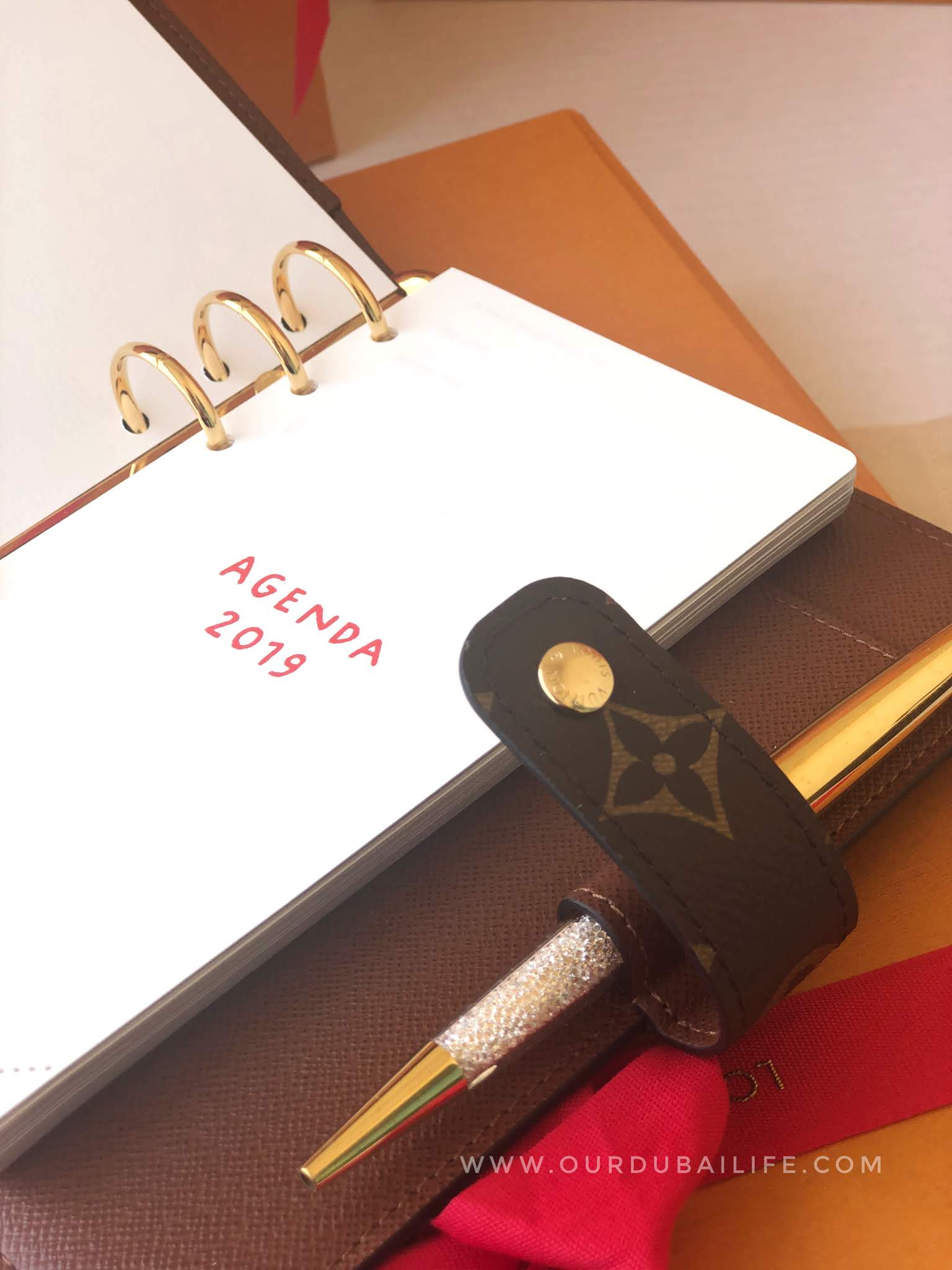 Louis Vuitton Medium Ring Agenda Cover 2019 inserts