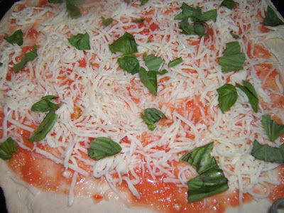 Pizza margarita fina con masa madre líquida