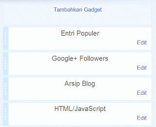cara memasang widget di blog