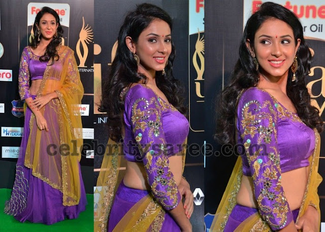 Priya Sri in Purple Lehenga 