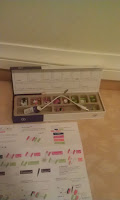 Box of LittleBits with a diagram