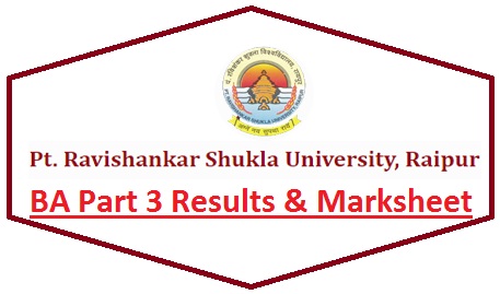 Ravishankar Shukla University BA Part 3 Result 2023