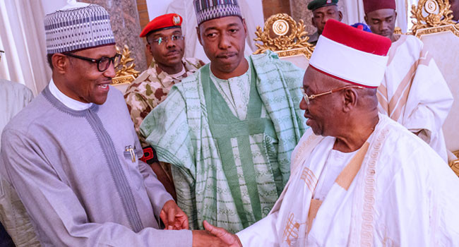 Boko Haram cannot strike without you knowing - President Buhari tells Borno leaders