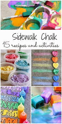 15 gorgeous recipes and unique activities with sidewalk chalk - perfect for summer fun!