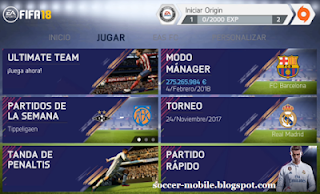 Download FIFA 14 MOD FIFA 18 Apk + Obb 