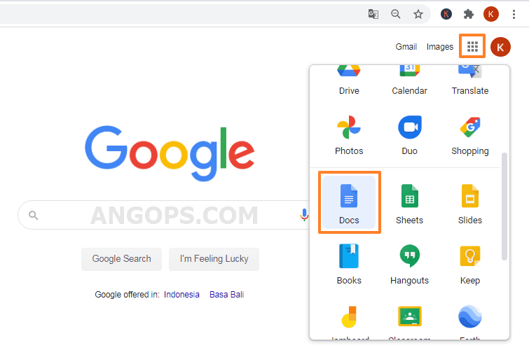 cara membuka google docs