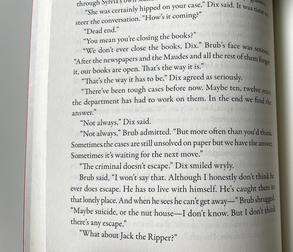 Conversation between Dix and Brub from In a Lonely Place by Dorothy B. Hughes