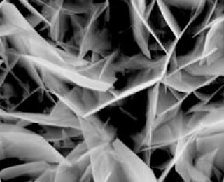 electrochemically-deposited crystals from a scanning electron microscope