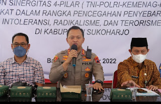  *Disaksikan Kapolres Sukoharjo, Empat Pilar Kecamatan Baki Kompak Deklarasikan Menolak Intoleransi, Radikalisme, dan Terorisme*