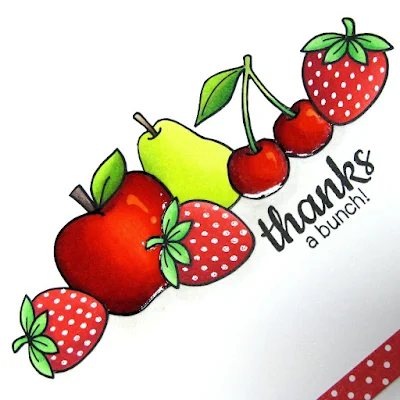 Sunny Studio Stamps: Thanks A Bunch Card (using Fresh & Fruity and School Time stamps)