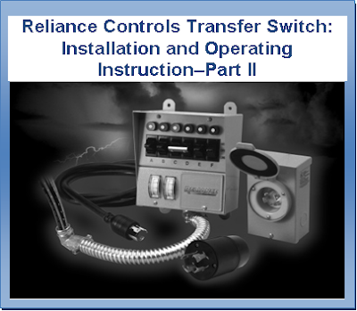 Reliance Controls Transfer Switch: Installation and Operating Instructions – Part II