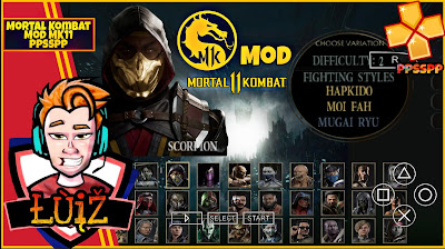 واخيراً! لعبة مورتال كومبات مود MK11 على محاكي PPSSPP للأندرويد | Mortal Kombat Mod MK11