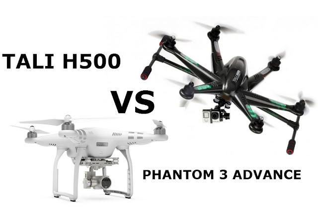 DJI P3 vs Walkera Tali H500