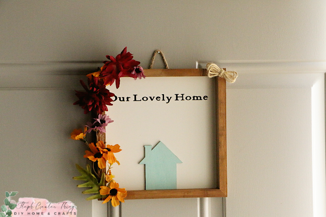 Fall-themed wooden hanging sign