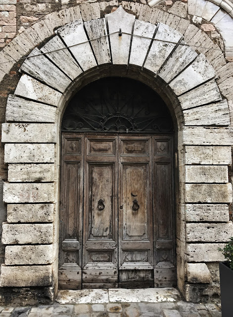 Beautiful antique doors of Narni, Umbria, Italy