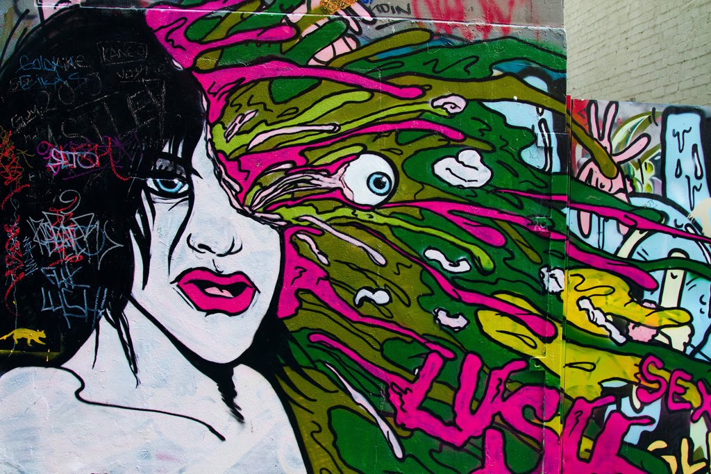 Graffiti photographed down Hosier Lane in Melbourne