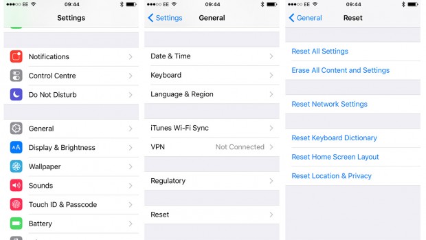 Cara Reset Ulang iPhone