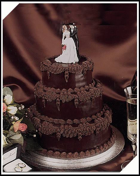 And we want chocolate icing Yes the traditional wedding cake is white