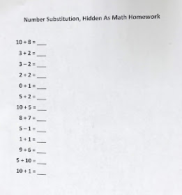 Secret message hidden as math homework