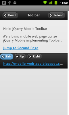 Footer Toolbar of jQuery Mobile