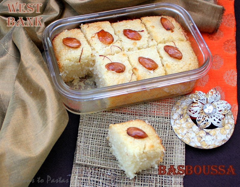 Basboussa Semolina Cake From West Bank Ribbons To Pastas