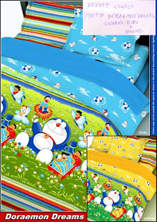 sprei anak motif doraemon