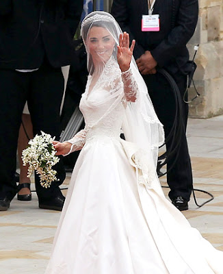 Kate Middleton's wedding dress is by Sarah Burton for Alexander McQueen