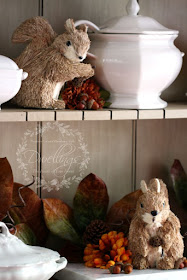 Fall cupboard in the keeping room ... Fall Home Tour 2015 ~ DWELLINGS - The Heart of Your Home