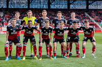 C. D. MIRANDÉS. Temporada 2021-22. Sergio Camello. Raúl Lizoáin, Jorge Sáenz, Víctor Meseguer, Álex López. Íñigo Vicente, Anderson Arroyo, Rodrigo Riquelme, Sergio Carreira, Roger Brugué, Imanol García. C. D. MIRANDÉS 0 REAL VALLADOLID C. F. 1 Domingo 24/04/2022, 16:15 horas. Campeonato de Liga de 2ª División, jornada 37. Miranda de Ebro, Burgos, estadio Municipal de Anduva: 4.140 espectadores. GOLES: 0-1: 3’, Álvaro Aguado