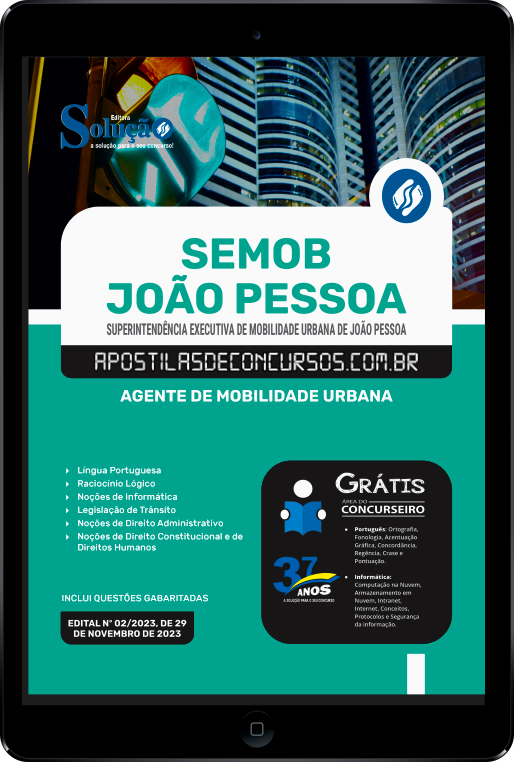 Apostila Concurso SEMOB João Pessoa 2023 PDF Download Agente de Mobilidade Urbana