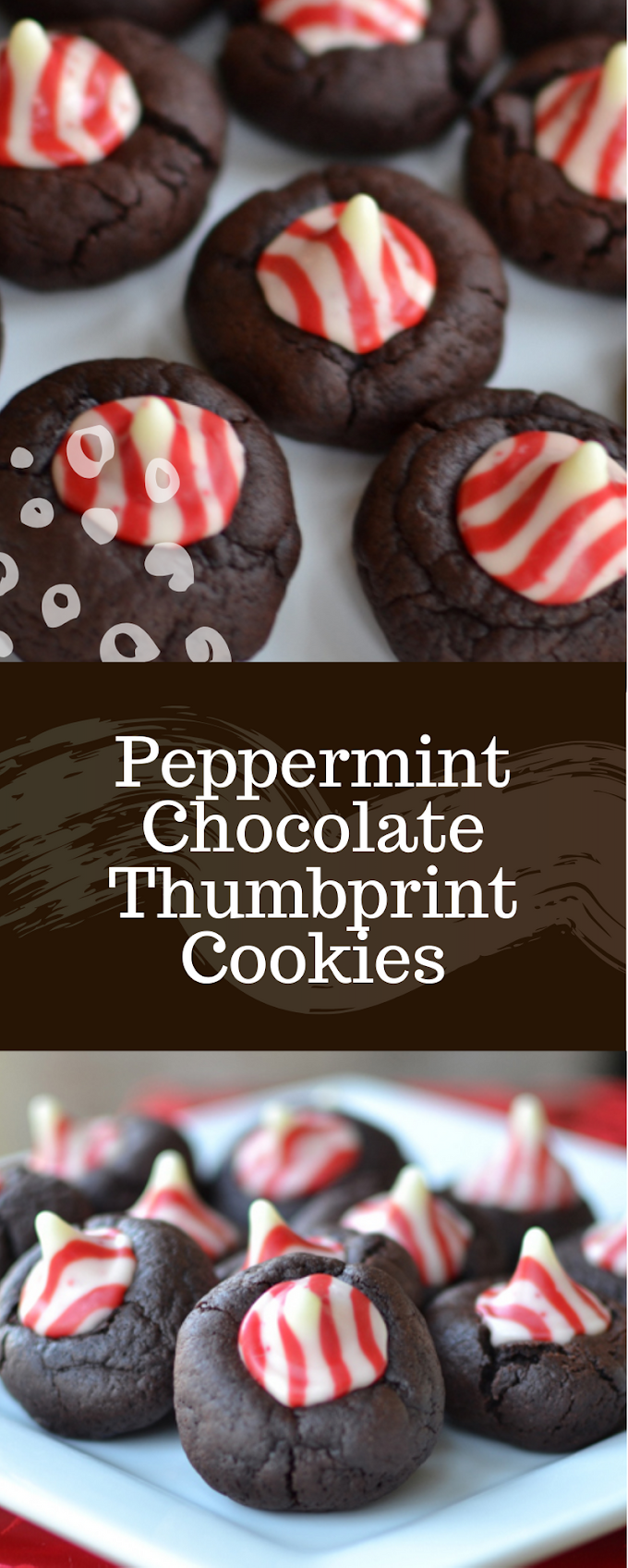 Peppermint Chocolate Thumbprint Cookies