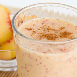 Healty diet drink Nectarine cobbler smoothie