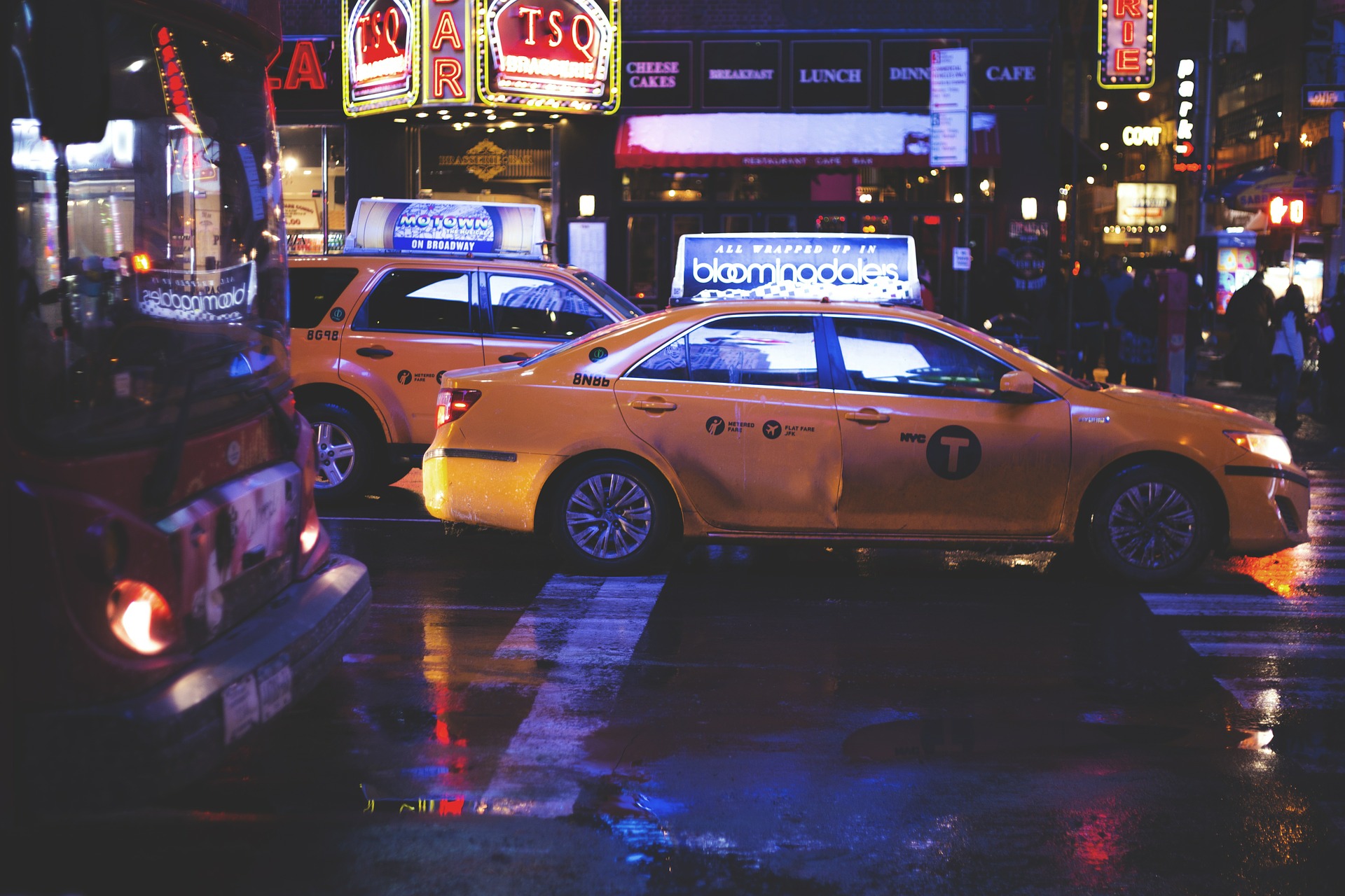 taxi drivers in the night