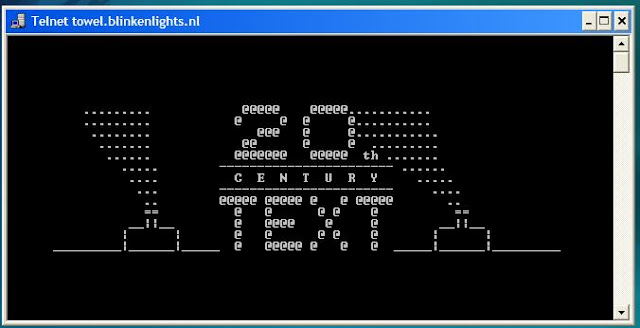 A Picture showing Star Wars in command prompt -  pakcomputertricks.blogspot.com