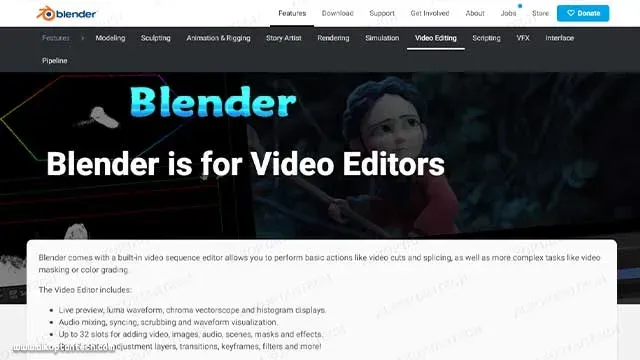 برنامج تحرير فيديو احترافي بالذكاء الاصطناعي Blender