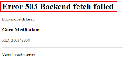 Cara Mengatasi Error 503 Backend Fetch Failed