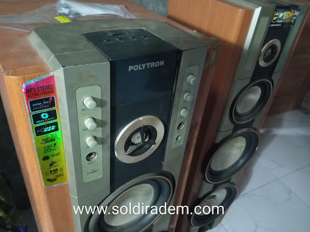 Memperbaiki Kerusakan Speaker Aktif Polytron Mati total dan Serak Sebelah