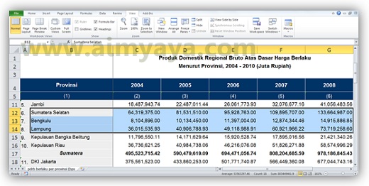 Microsoft excel merupakan aplikasi spreadsheet yang sudah populer Cara Memperbesar Tampilan(Zoom ) Sel Tertentu di Ms Excel