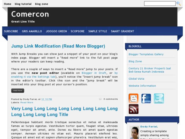 Comercon Blogger Template