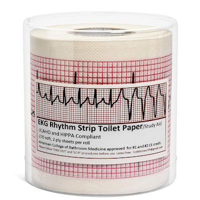 EKG Rhythm Strip BLS Cardiology ICU Nurse EMT Gift Code Brown Toilet Paper