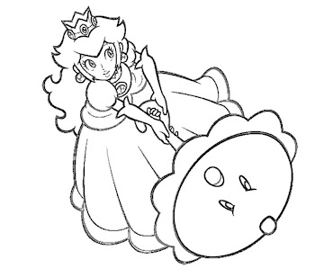 #15 Princess Peach Coloring Page