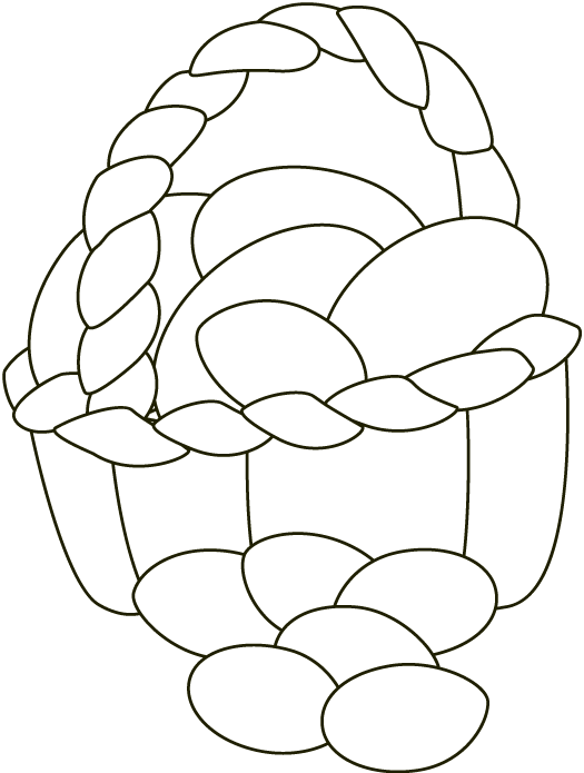 Easter Egg Basket Coloring easter eggs coloring pages for kids. Easter Egg Basket Coloring