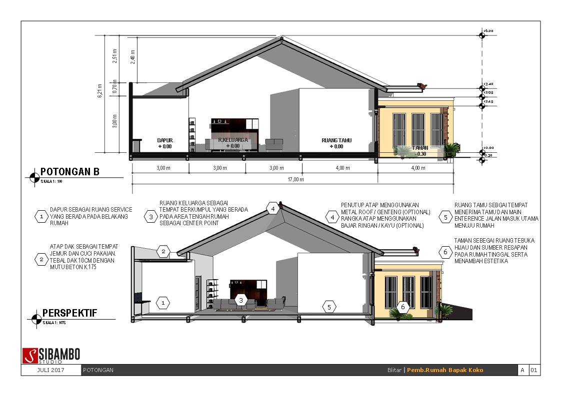 Desain Rumah Plus Toko Bergaya Mediterania 10 X 17 M Maksimalkan